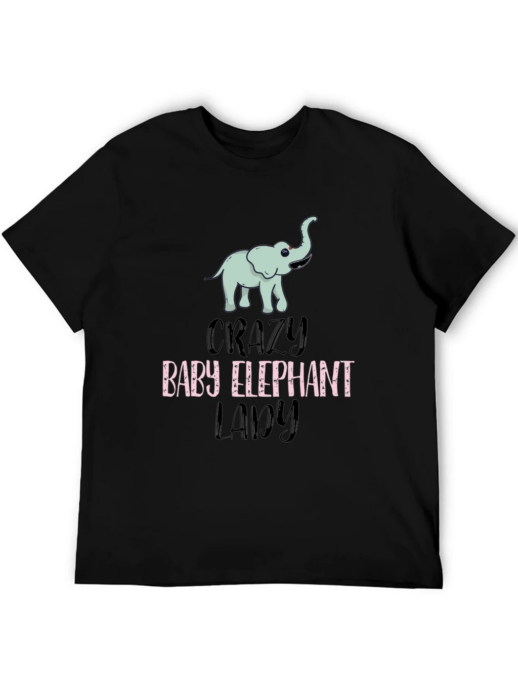 Crazy Baby Elephant Lady T-Shirt Cute Animal Tee product image 5