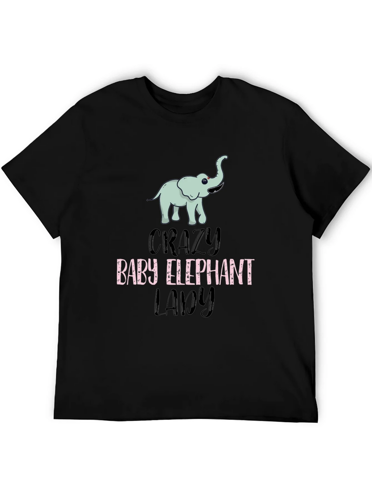 Crazy Baby Elephant Lady T-Shirt Cute Animal Tee product image 5