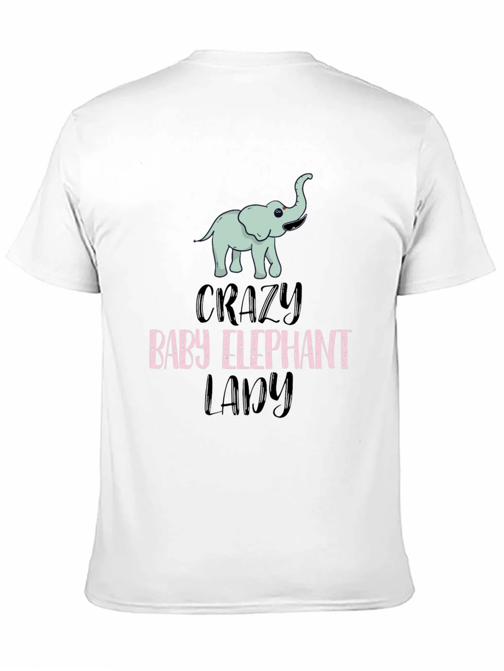 Crazy Baby Elephant Lady T-Shirt Cute Animal Tee product image 10