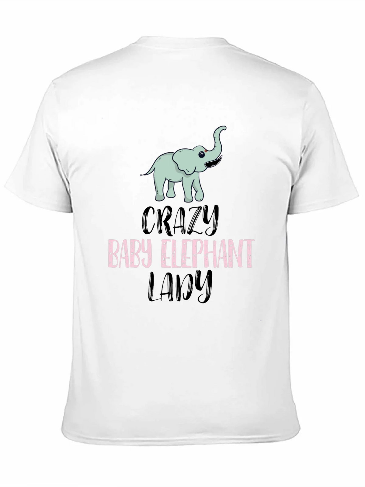 Crazy Baby Elephant Lady T-Shirt Cute Animal Tee product image 10