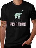 Crazy Baby Elephant Lady T-Shirt Cute Animal Tee product image 1