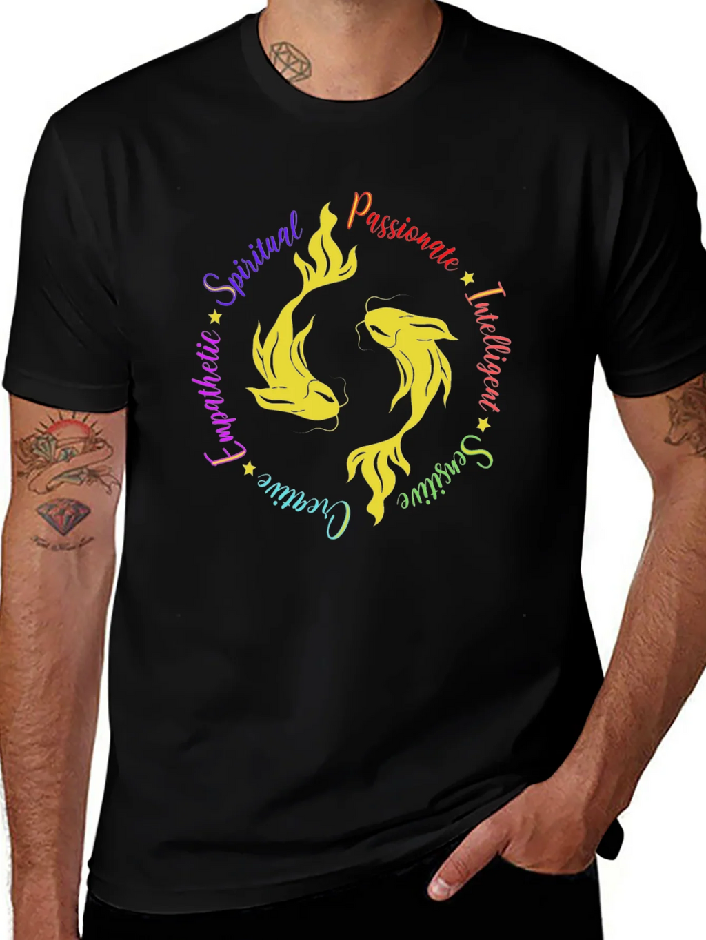 Pisces Zodiac Sign T-Shirt - Spiritual Passionate product image 1