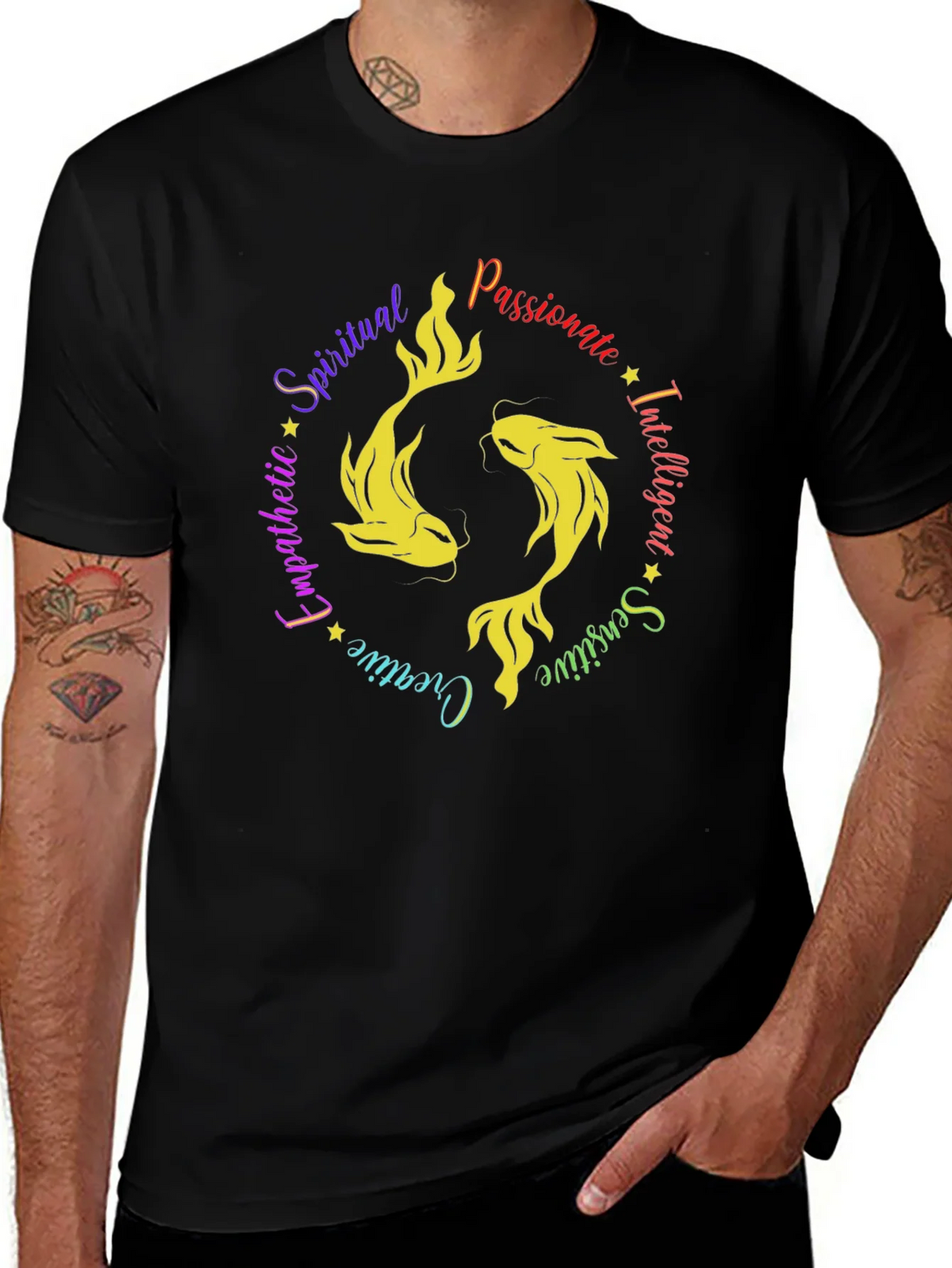Pisces Zodiac Sign T-Shirt - Spiritual Passionate product image 1