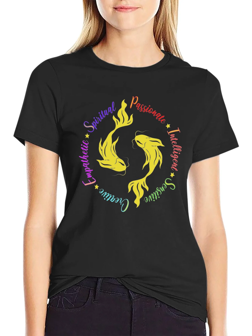 Pisces Zodiac Sign T-Shirt - Spiritual Passionate product image 2