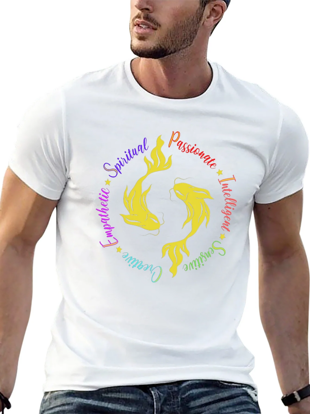 Pisces Zodiac Sign T-Shirt - Spiritual Passionate product image 12