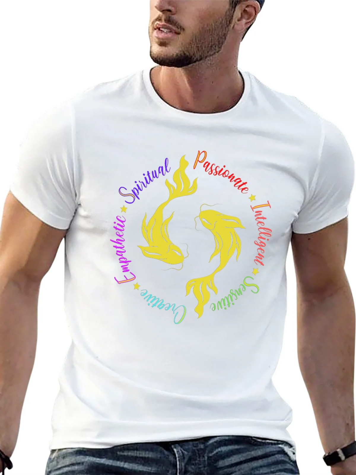 Pisces Zodiac Sign T-Shirt - Spiritual Passionate product image 12