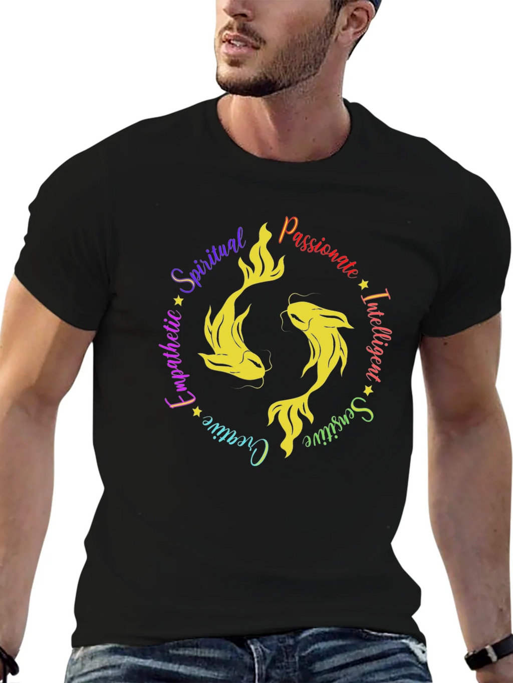 Pisces Zodiac Sign T-Shirt - Spiritual Passionate product image 6