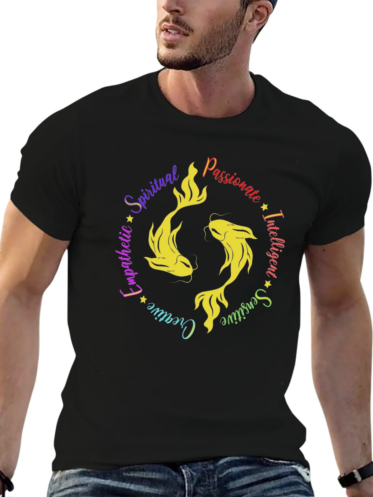 Pisces Zodiac Sign T-Shirt - Spiritual Passionate product image 6