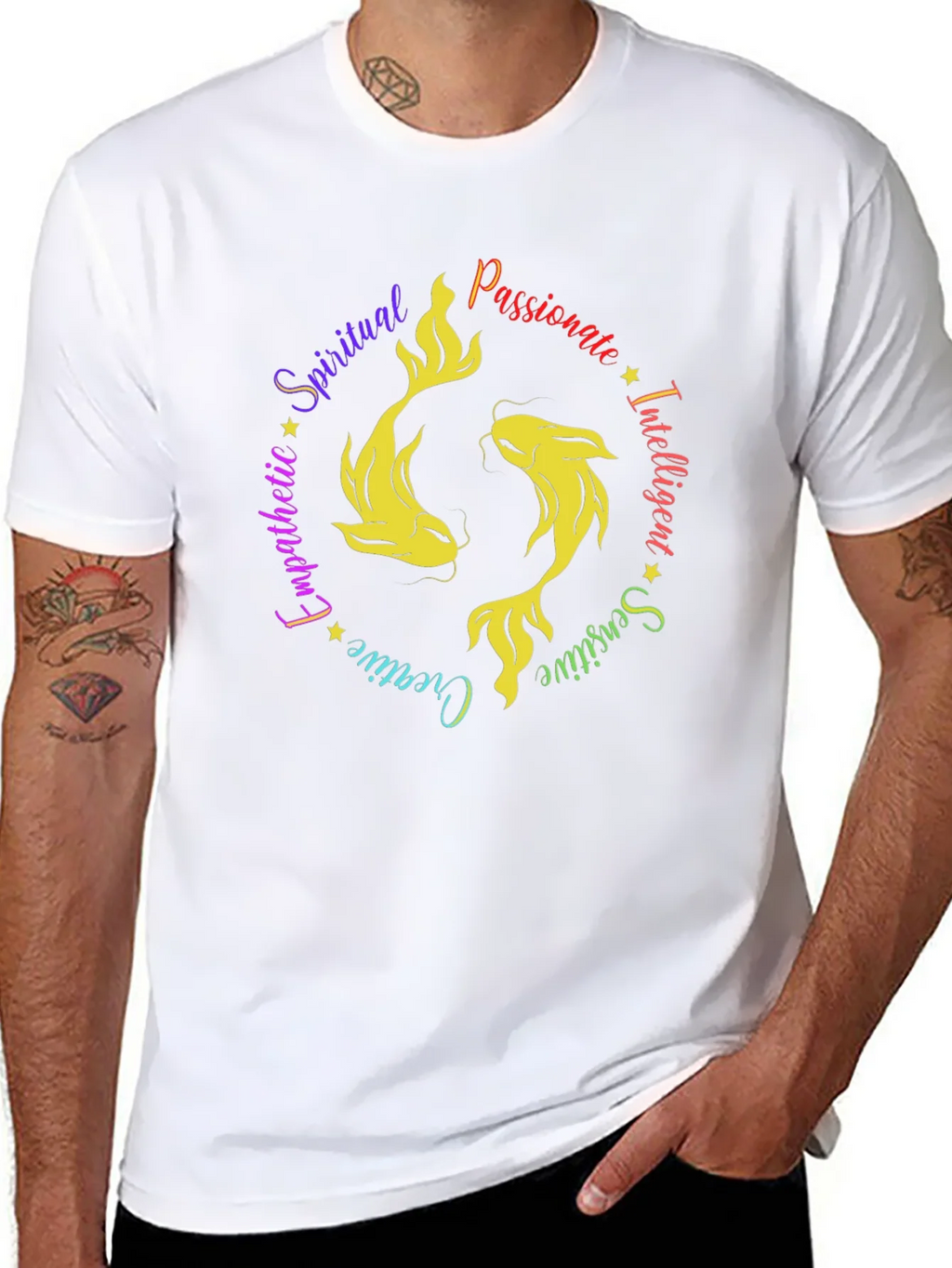 Pisces Zodiac Sign T-Shirt - Spiritual Passionate product image 7