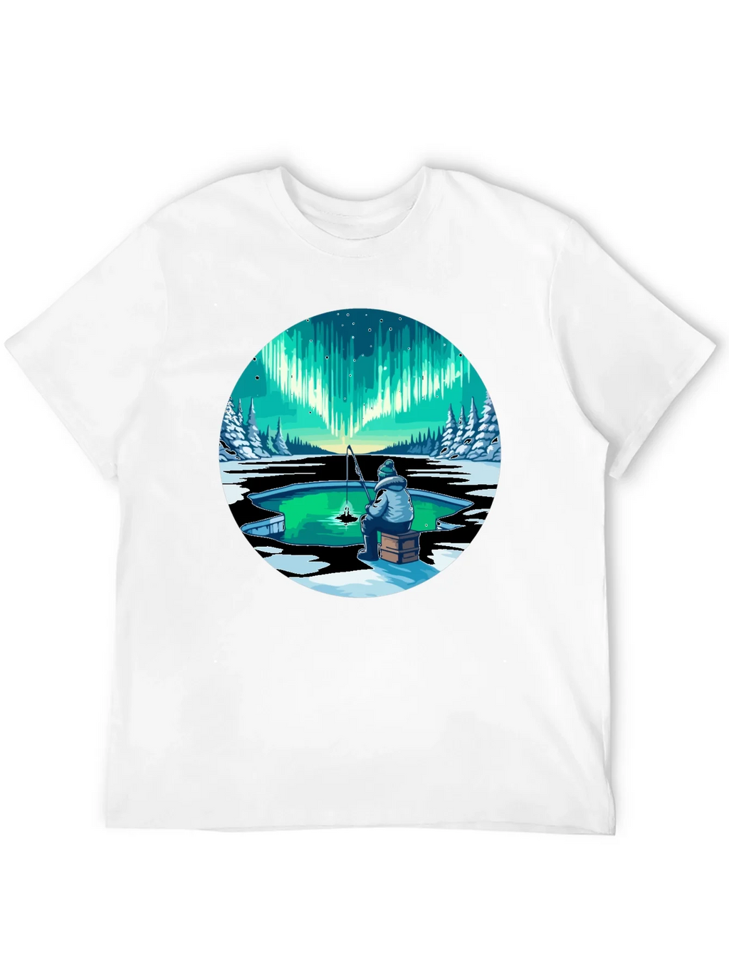 Aurora Ice Fishing Graphic Tee - Black product image 7