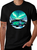Aurora Ice Fishing Graphic Tee - Black product image 1