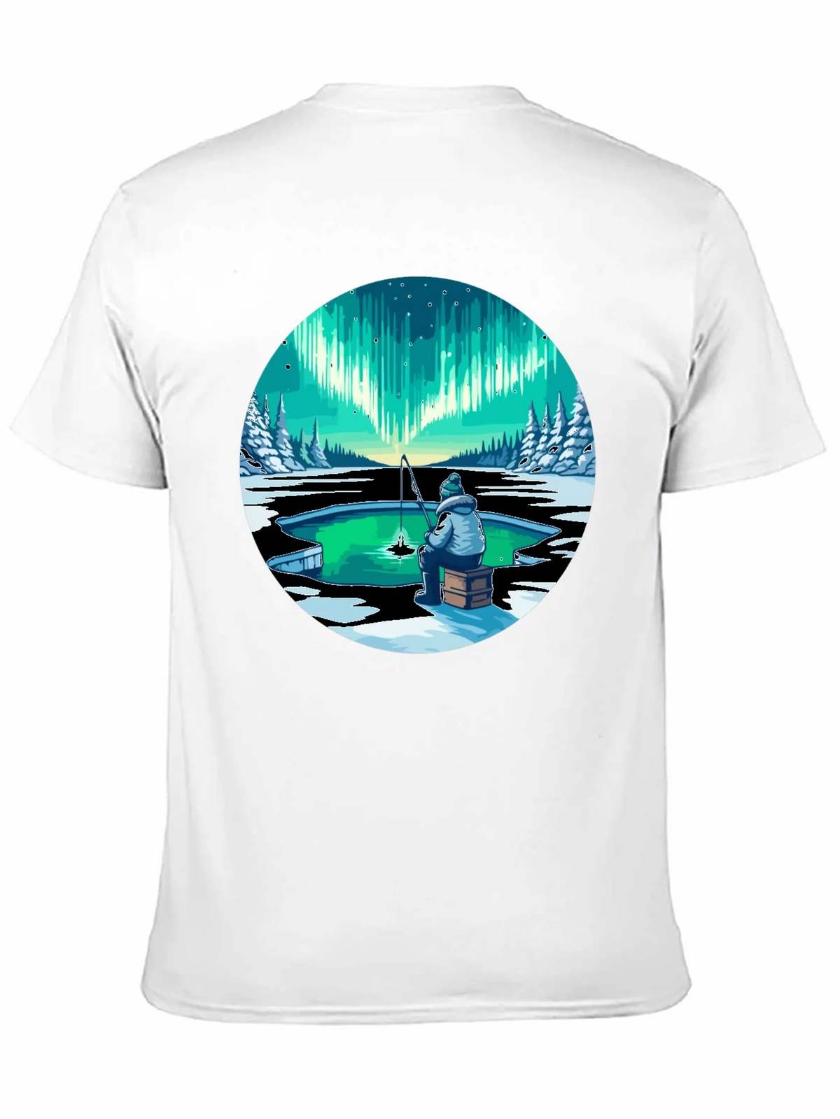 Aurora Ice Fishing Graphic Tee - Black product image 6