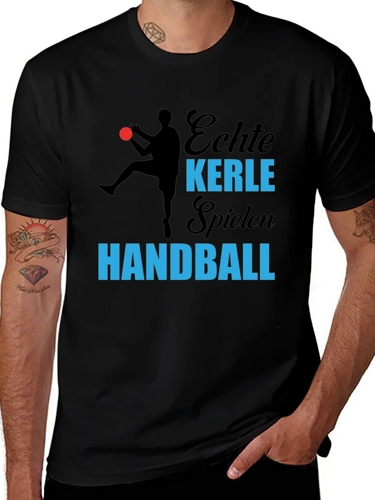 Echte Kerle Handball T-Shirt - Black product image 1