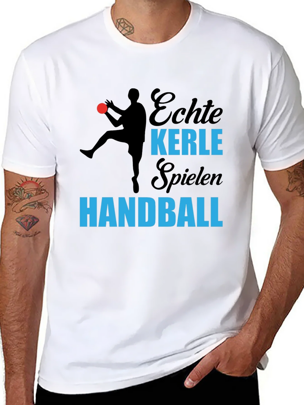 Echte Kerle Handball T-Shirt - Black product image 7