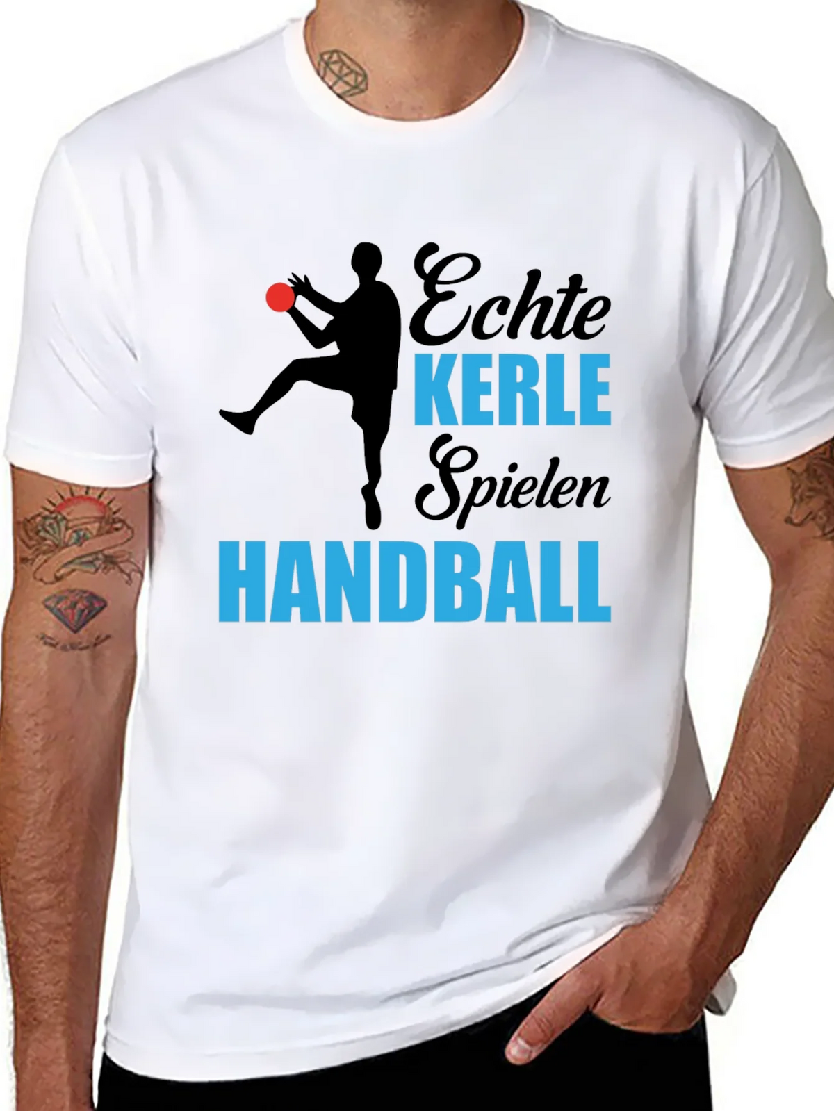 Echte Kerle Handball T-Shirt - Black product image 7