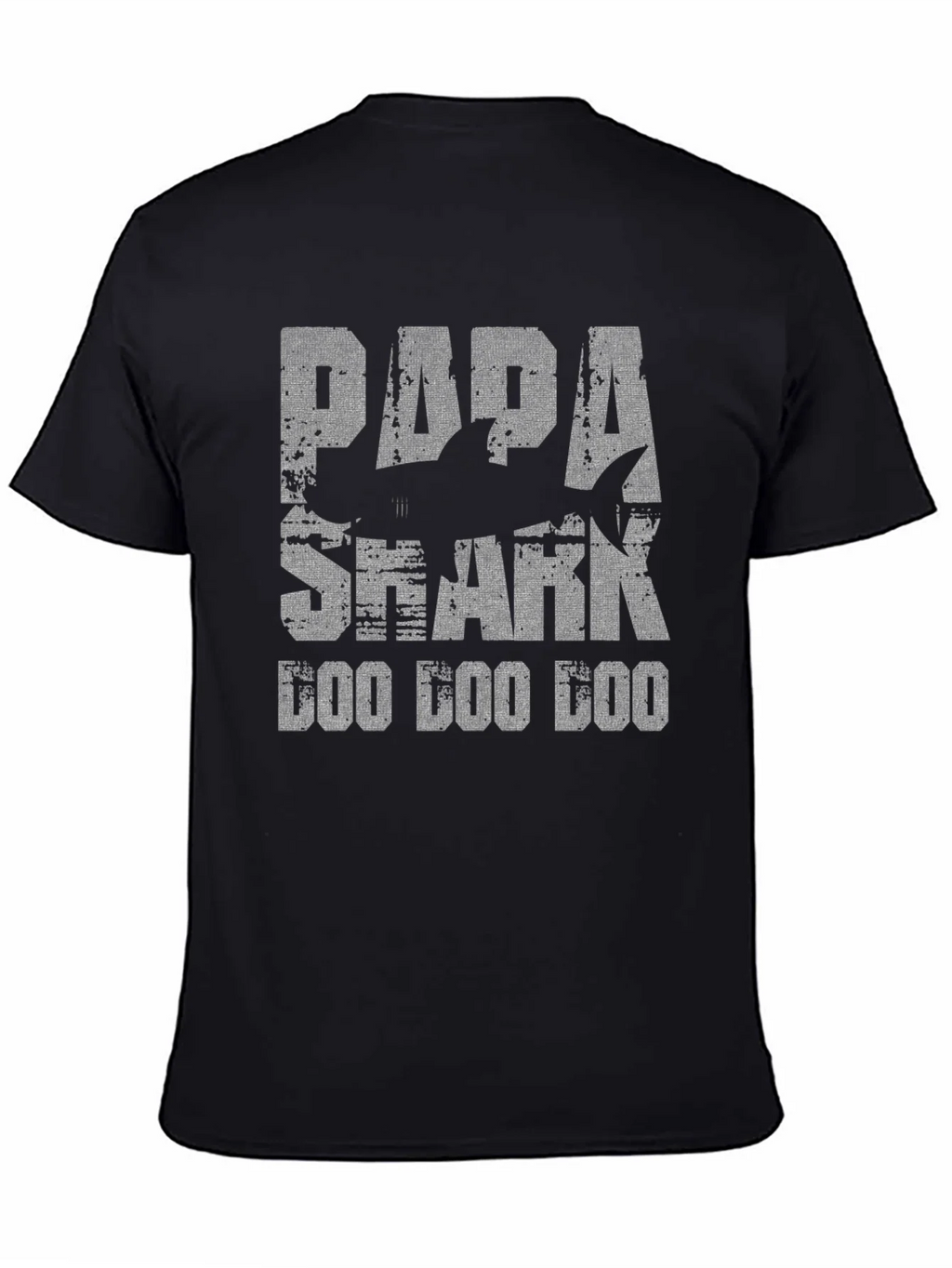 Papa Shark Doo Black Graphic T-Shirt product image 4