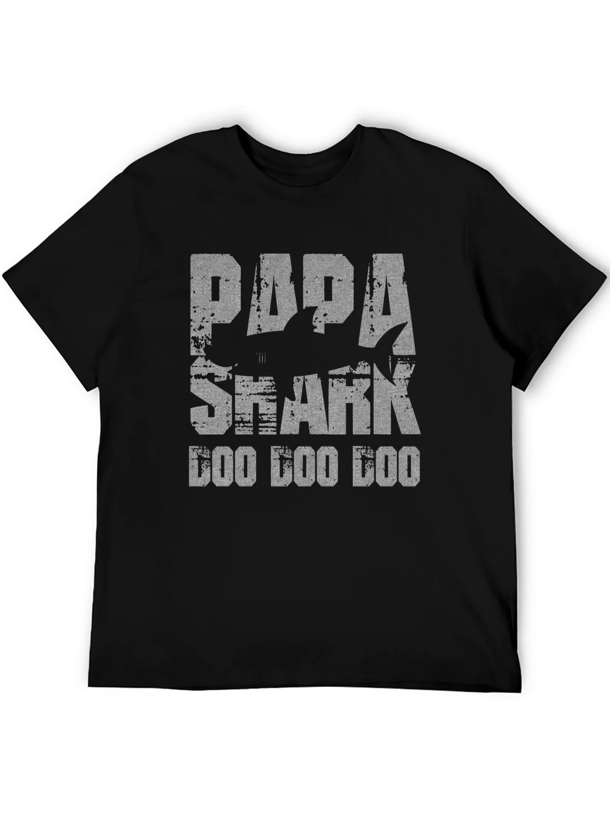 Papa Shark Doo Black Graphic T-Shirt product image 5