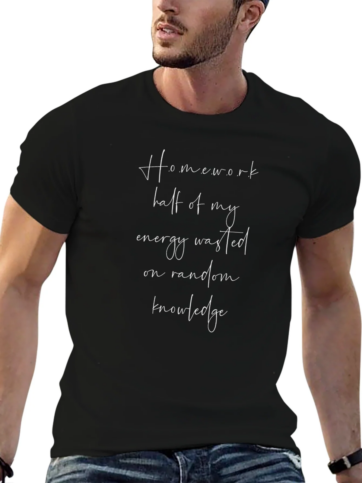Homework Energy Waste Graphic Tee - Black product image 6