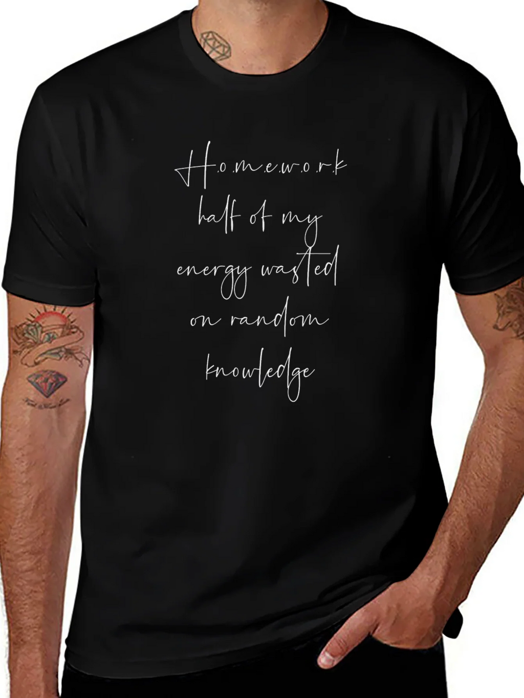 Homework Energy Waste Graphic Tee - Black product image 1