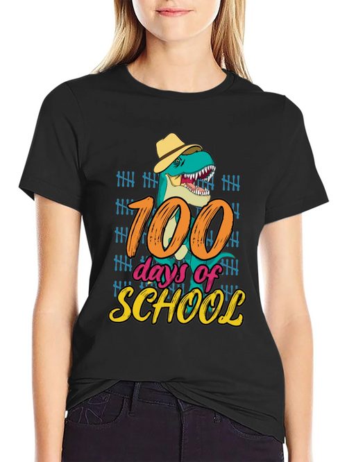 100 Days of School T-Rex T-Shirt product image 2