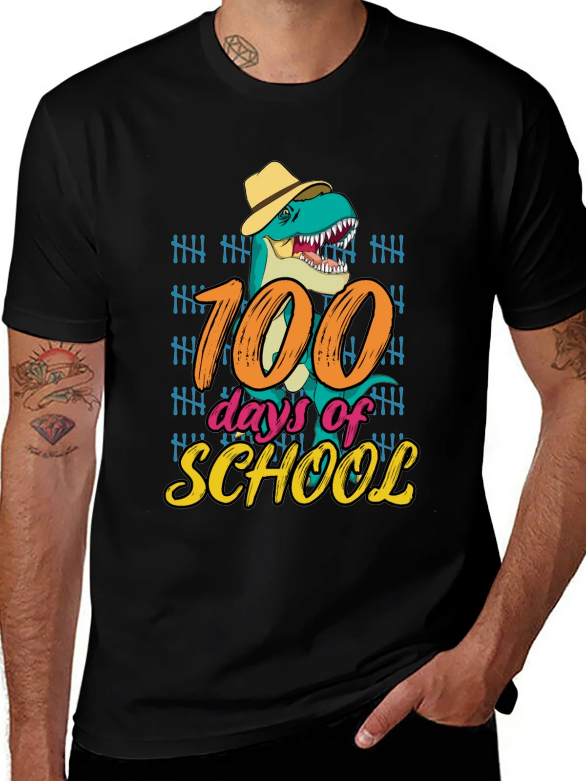 100 Days of School T-Rex T-Shirt product image 1