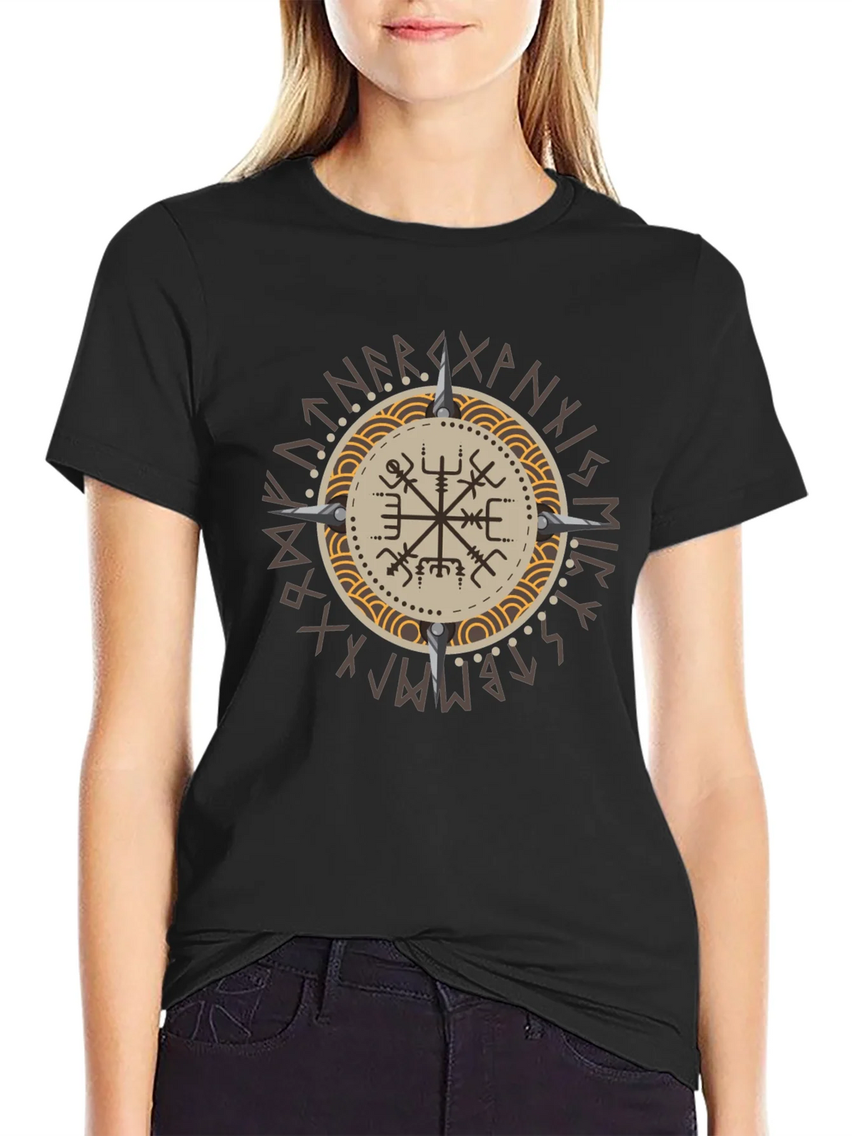 Vegvisir Compass Viking T-Shirt - Nordic Rune Symbol product image 2
