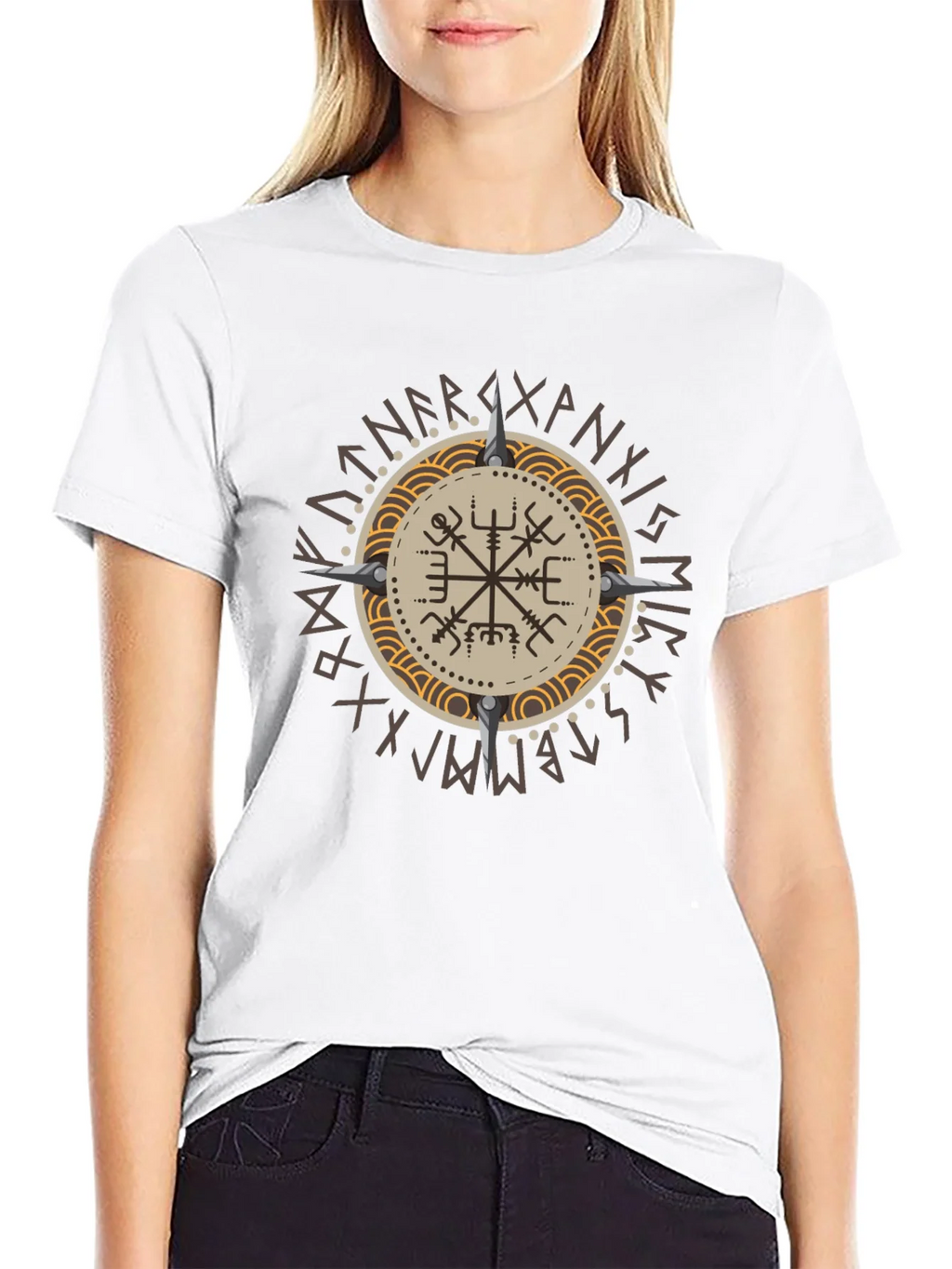 Vegvisir Compass Viking T-Shirt - Nordic Rune Symbol product image 4