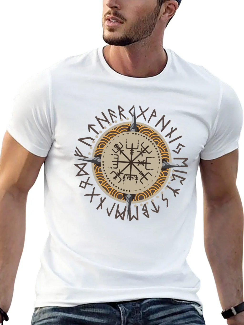 Vegvisir Compass Viking T-Shirt - Nordic Rune Symbol product image 5