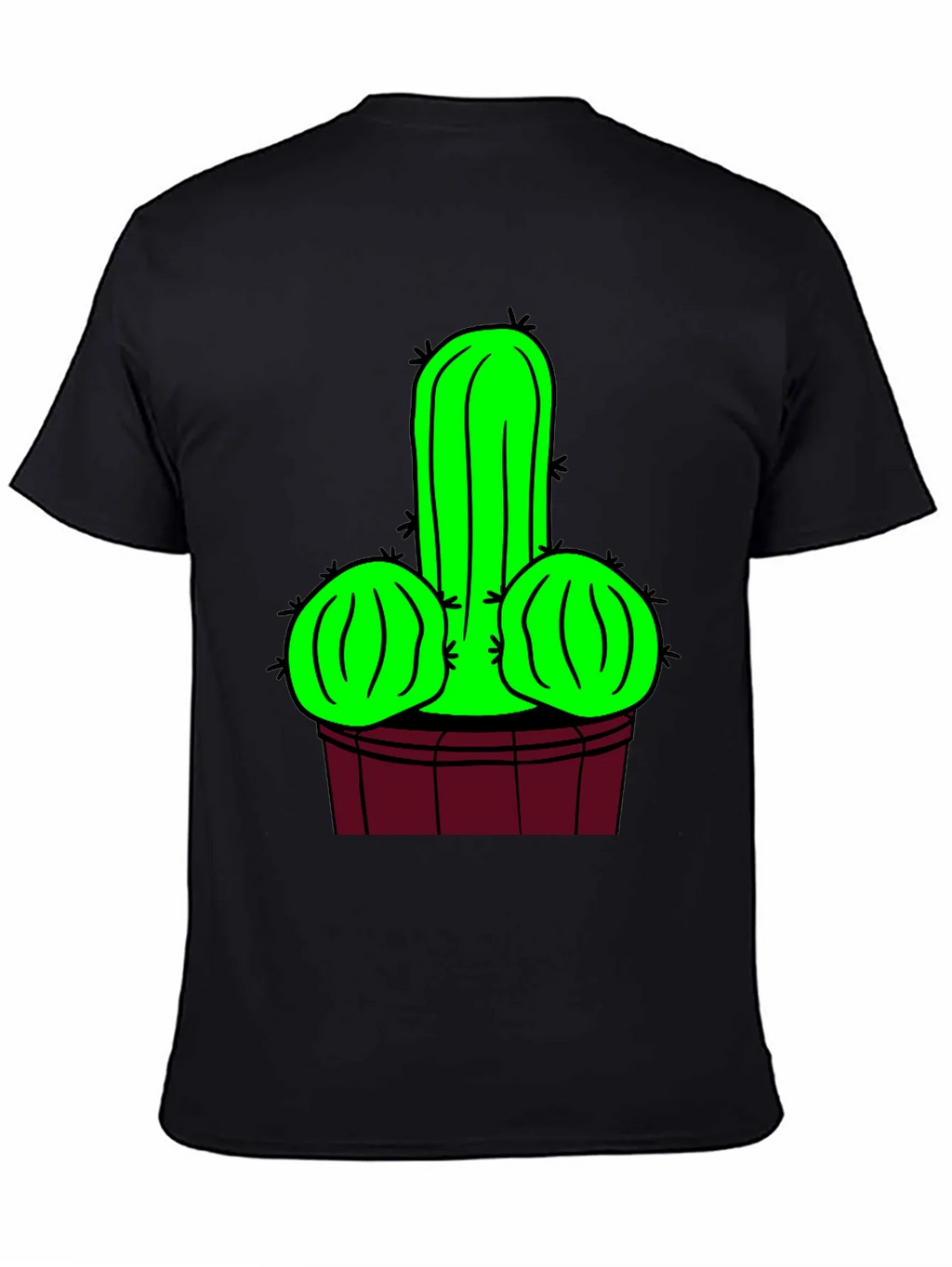Novelty Cactus Graphic T-Shirt - Black product image 4