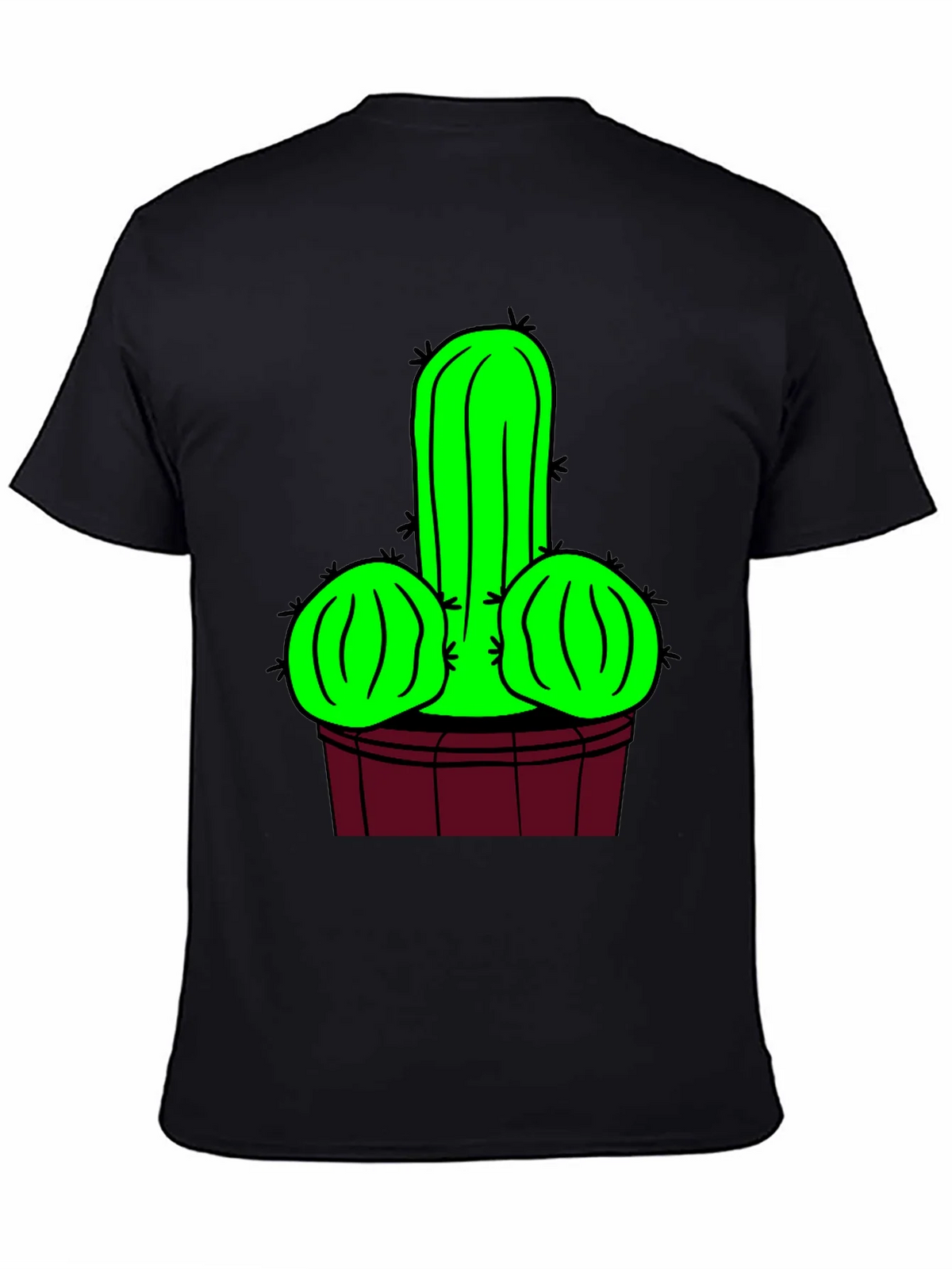 Novelty Cactus Graphic T-Shirt - Black product image 4