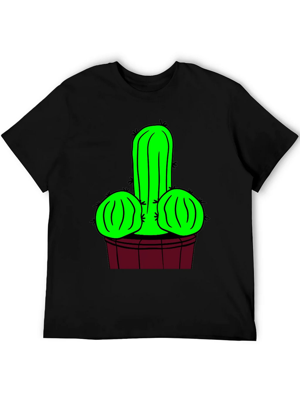 Novelty Cactus Graphic T-Shirt - Black product image 5