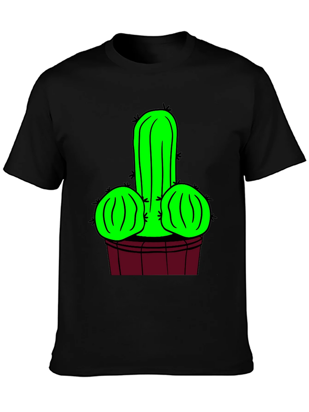 Novelty Cactus Graphic T-Shirt - Black product image 3