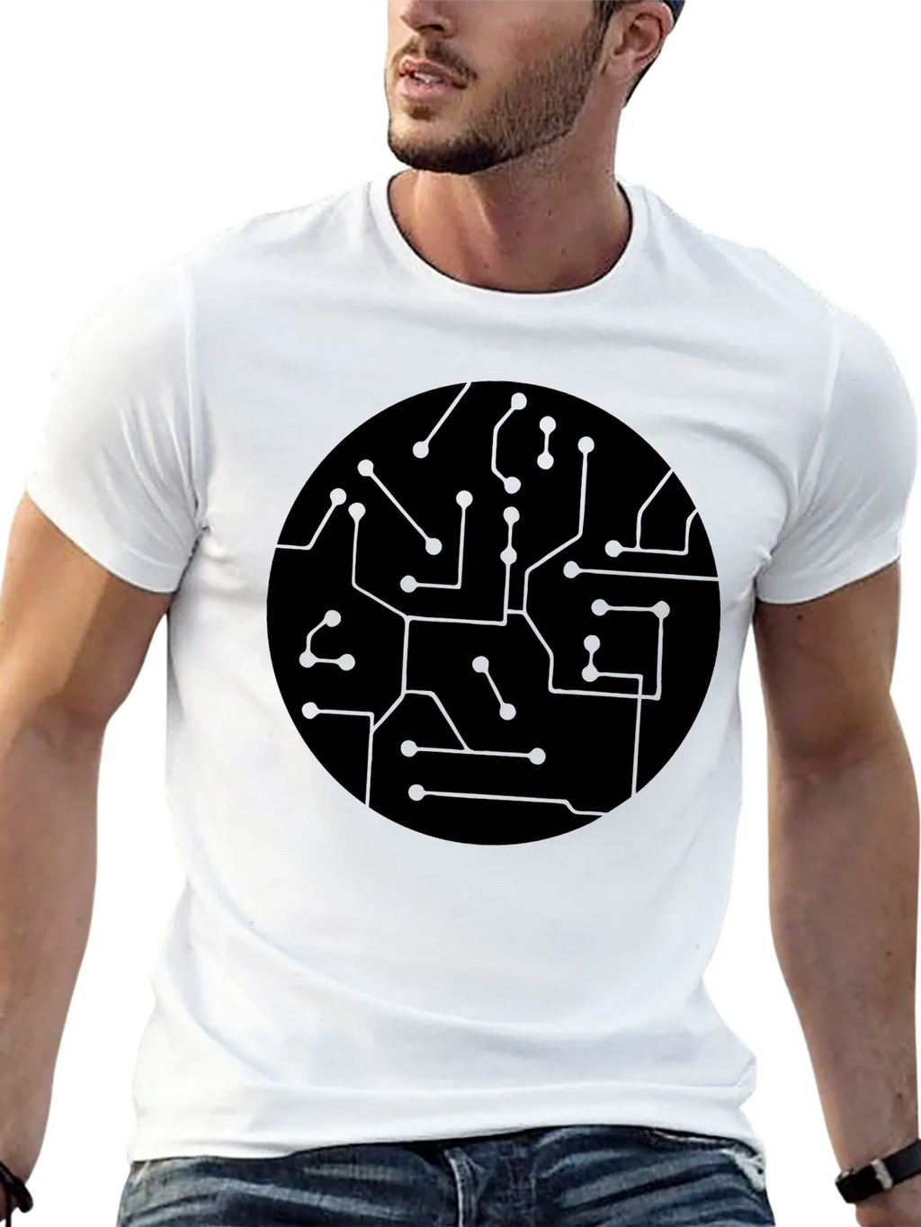 Circuit Board Graphic Black T-Shirt product image 12