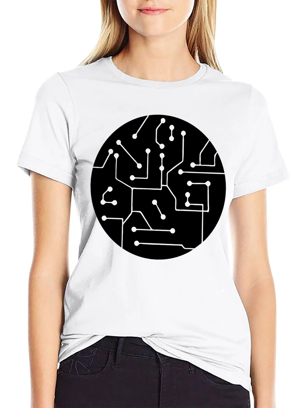 Circuit Board Graphic Black T-Shirt product image 8