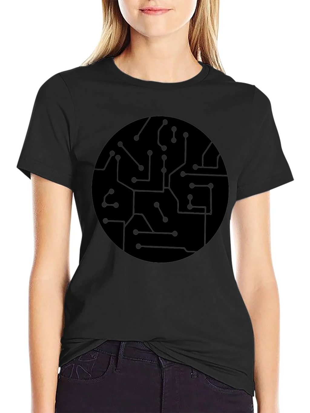 Circuit Board Graphic Black T-Shirt product image 2