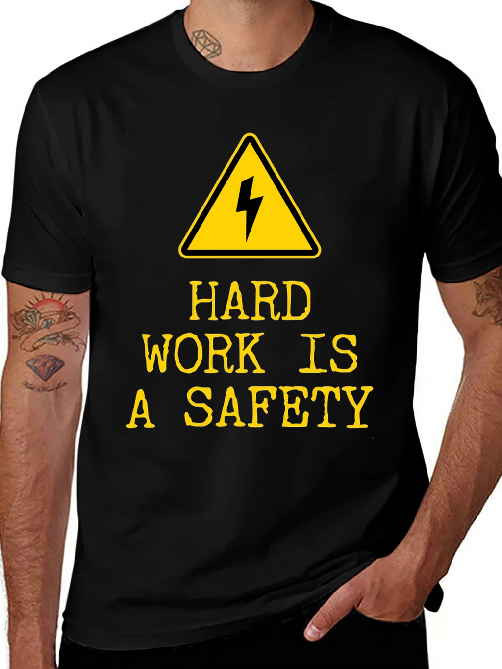 Hard Work is A Safety T-Shirt - Black product image 1