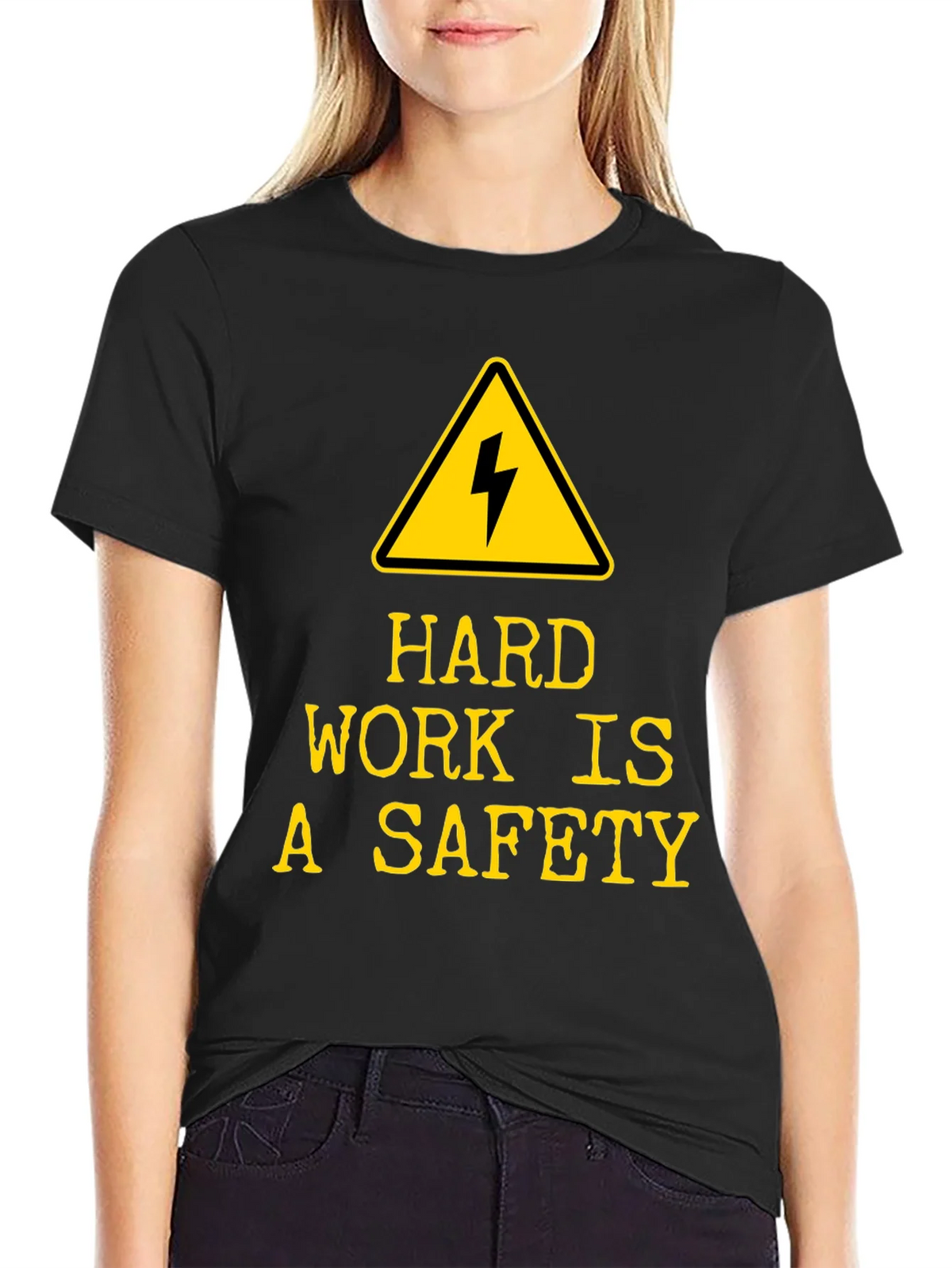 Hard Work is A Safety T-Shirt - Black product image 2