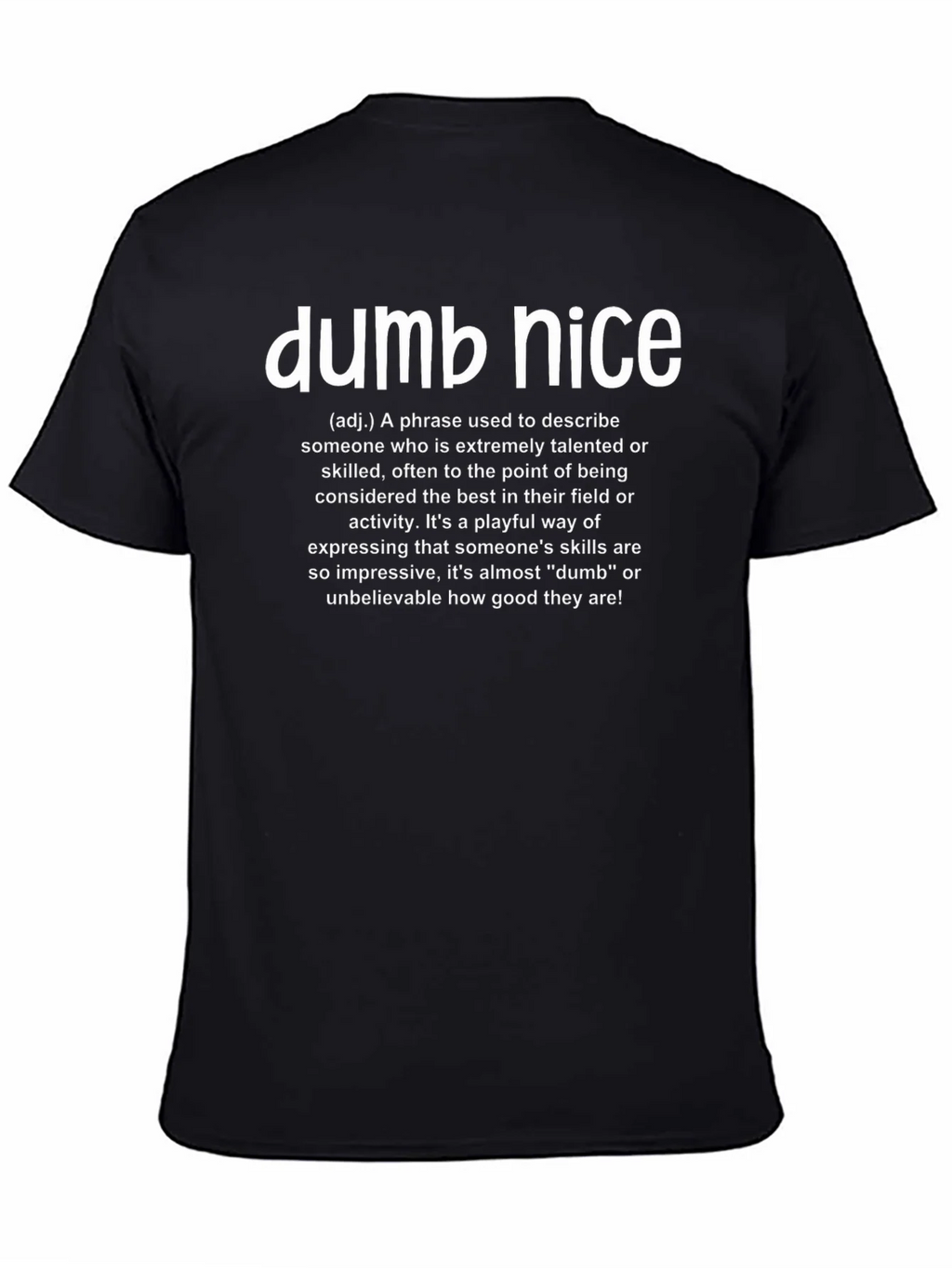 Dumb Nice Definition T-Shirt - Talented & Skilled product image 4