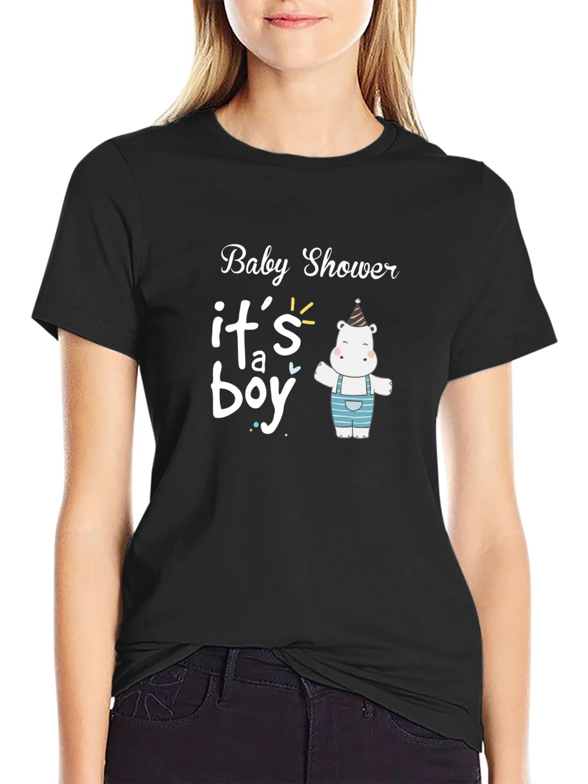 Baby Shower Its a Boy Hippo T-Shirt product image 2