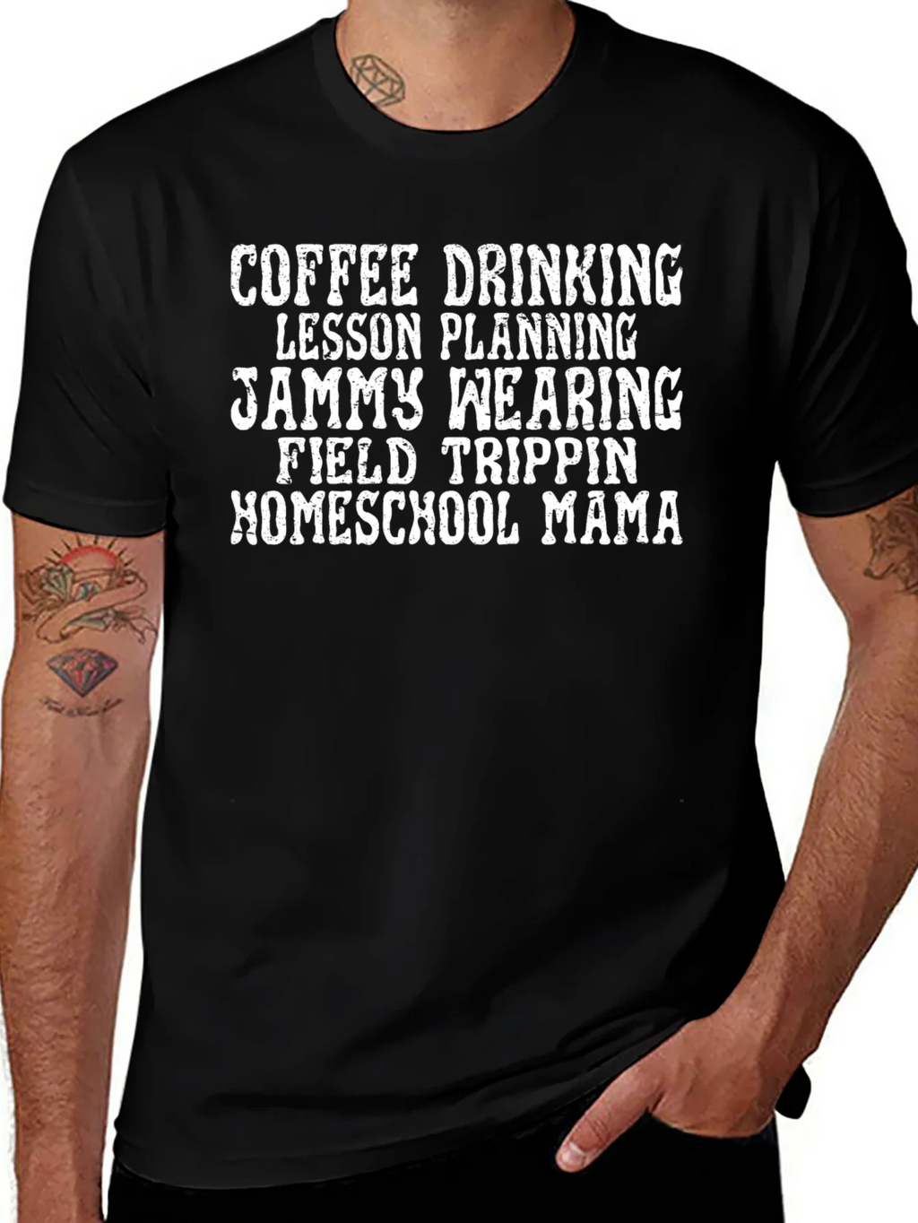 Coffee Drinking Homeschool Mama T-Shirt product image 1