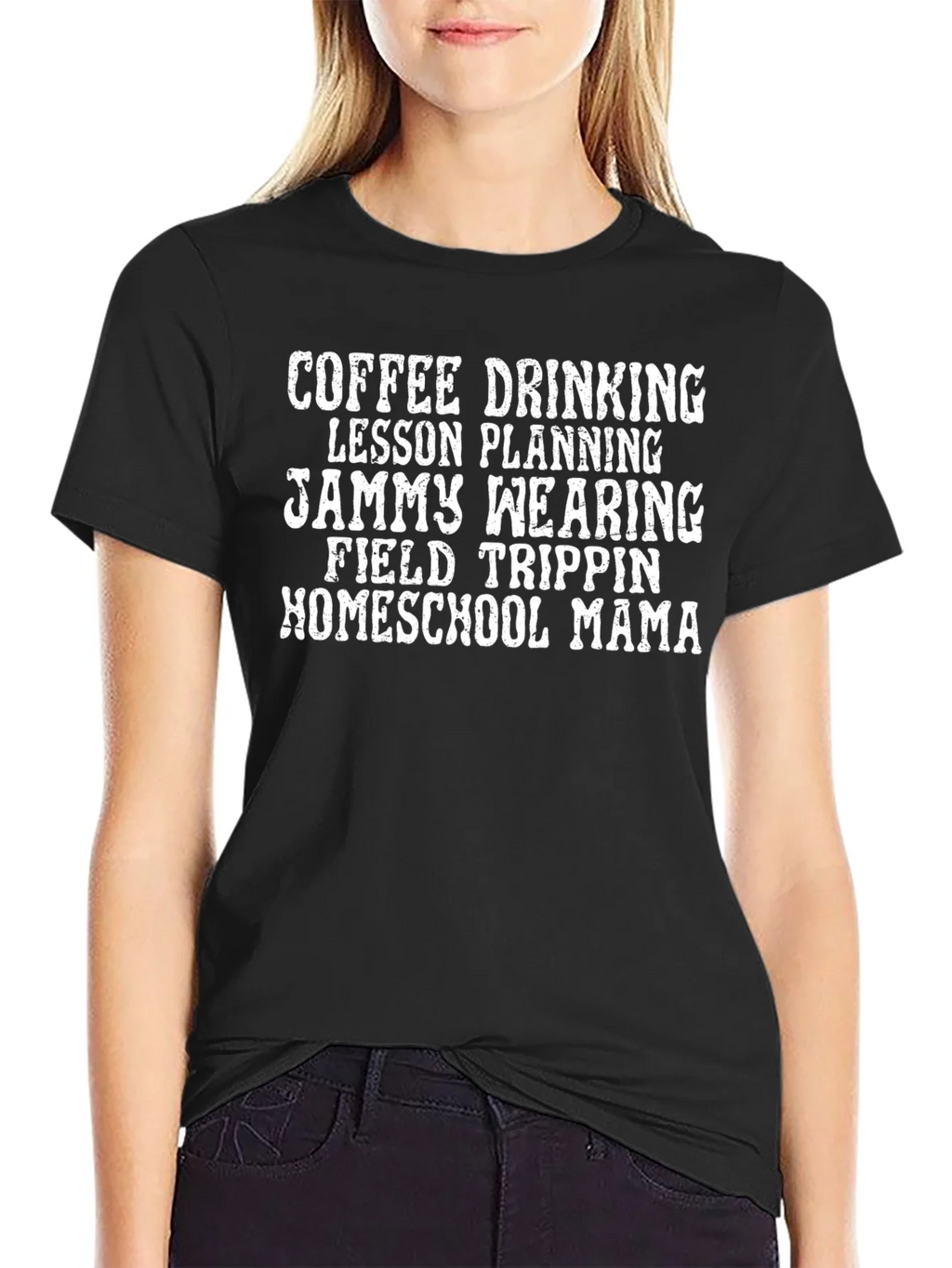 Coffee Drinking Homeschool Mama T-Shirt product image 2