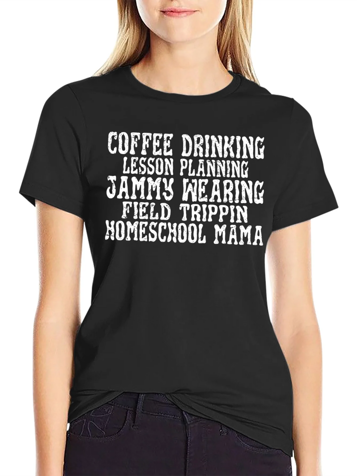 Coffee Drinking Homeschool Mama T-Shirt product image 2