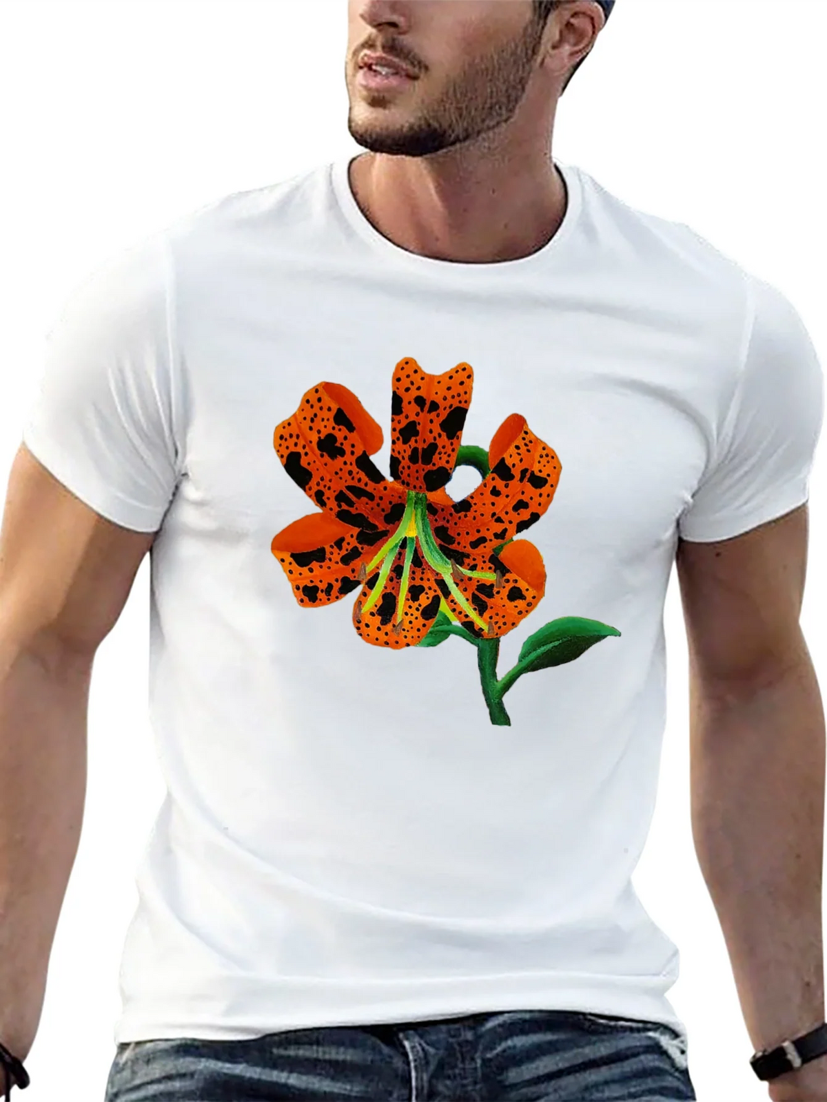 Tiger Lily Graphic Black T-Shirt product image 7