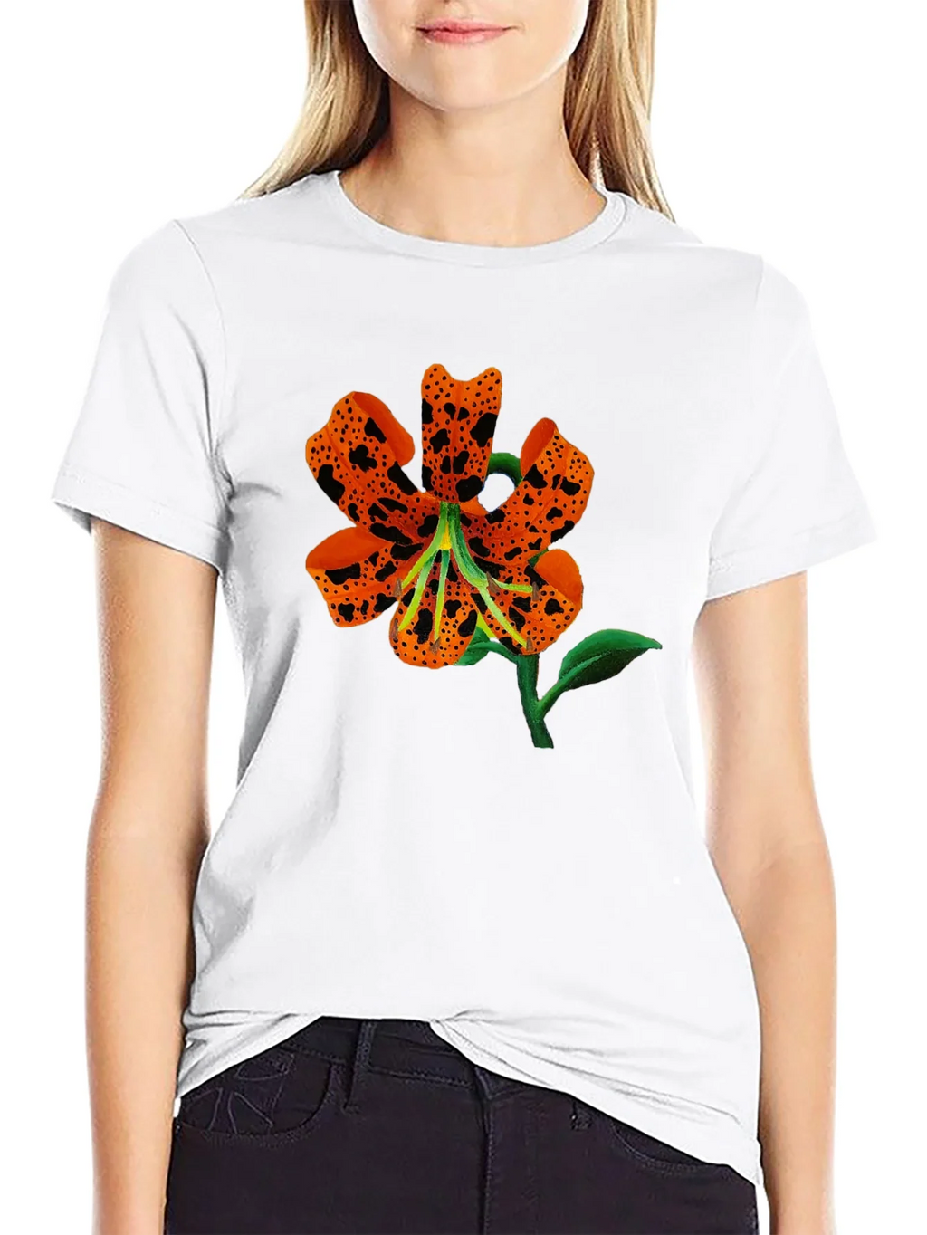 Tiger Lily Graphic Black T-Shirt product image 4
