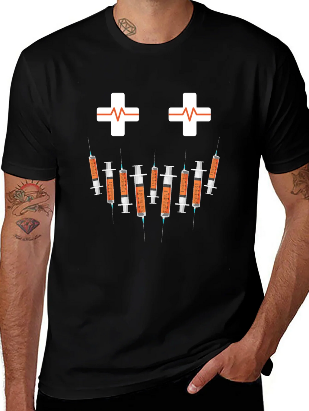 Humorous Nurse/Doctor Syringe Graphic T-Shirt product image 1