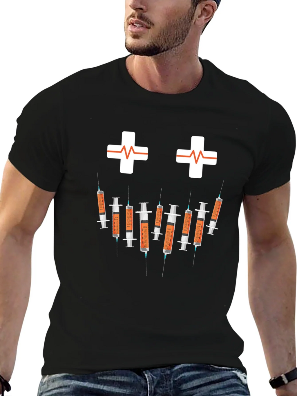 Humorous Nurse/Doctor Syringe Graphic T-Shirt product image 6