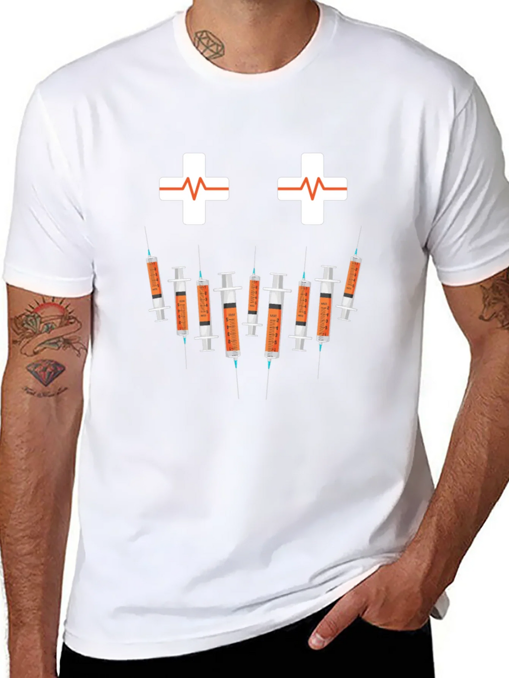 Humorous Nurse/Doctor Syringe Graphic T-Shirt product image 7