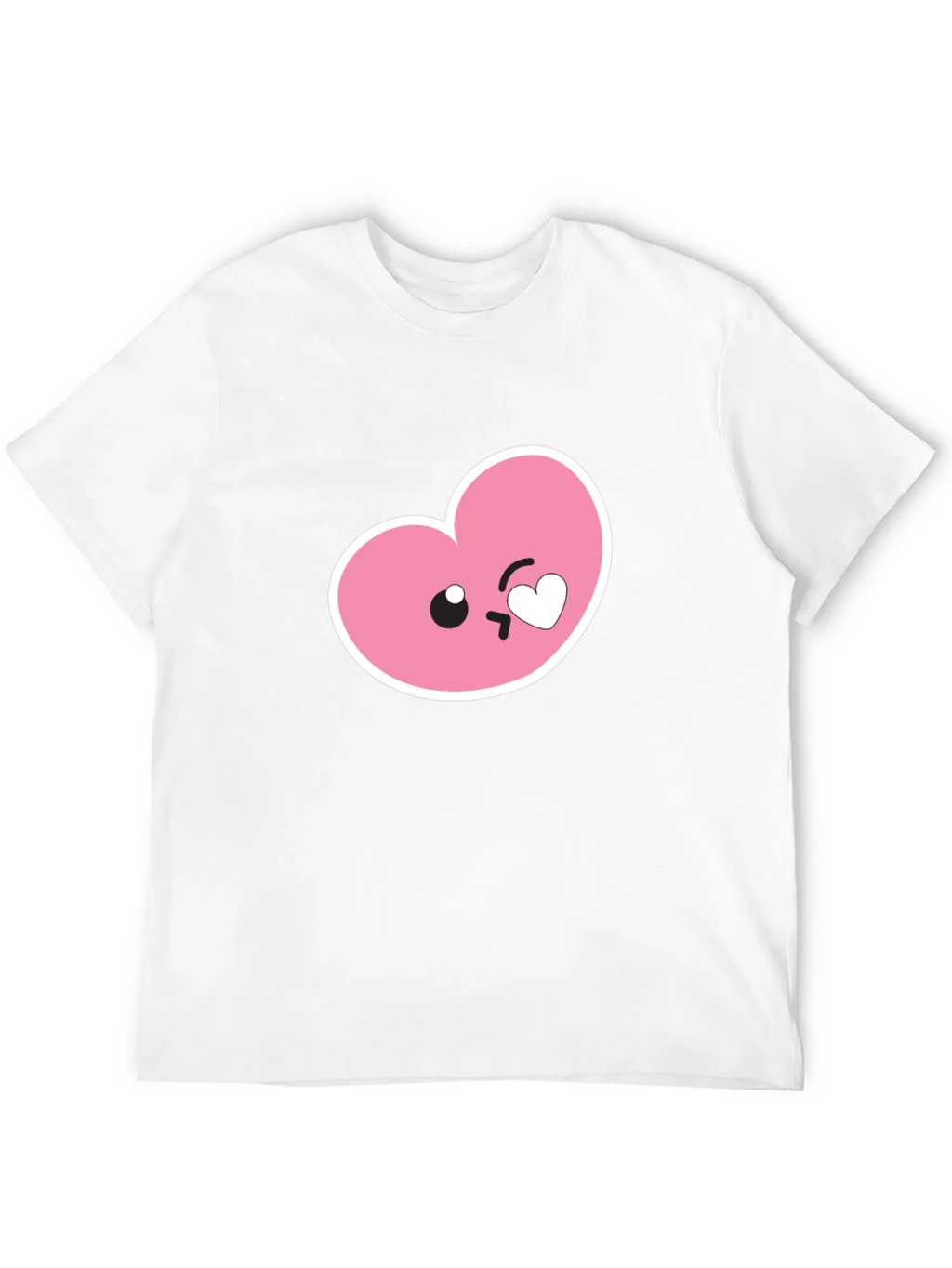Cute Heart Emoji Graphic Black T-Shirt product image 7