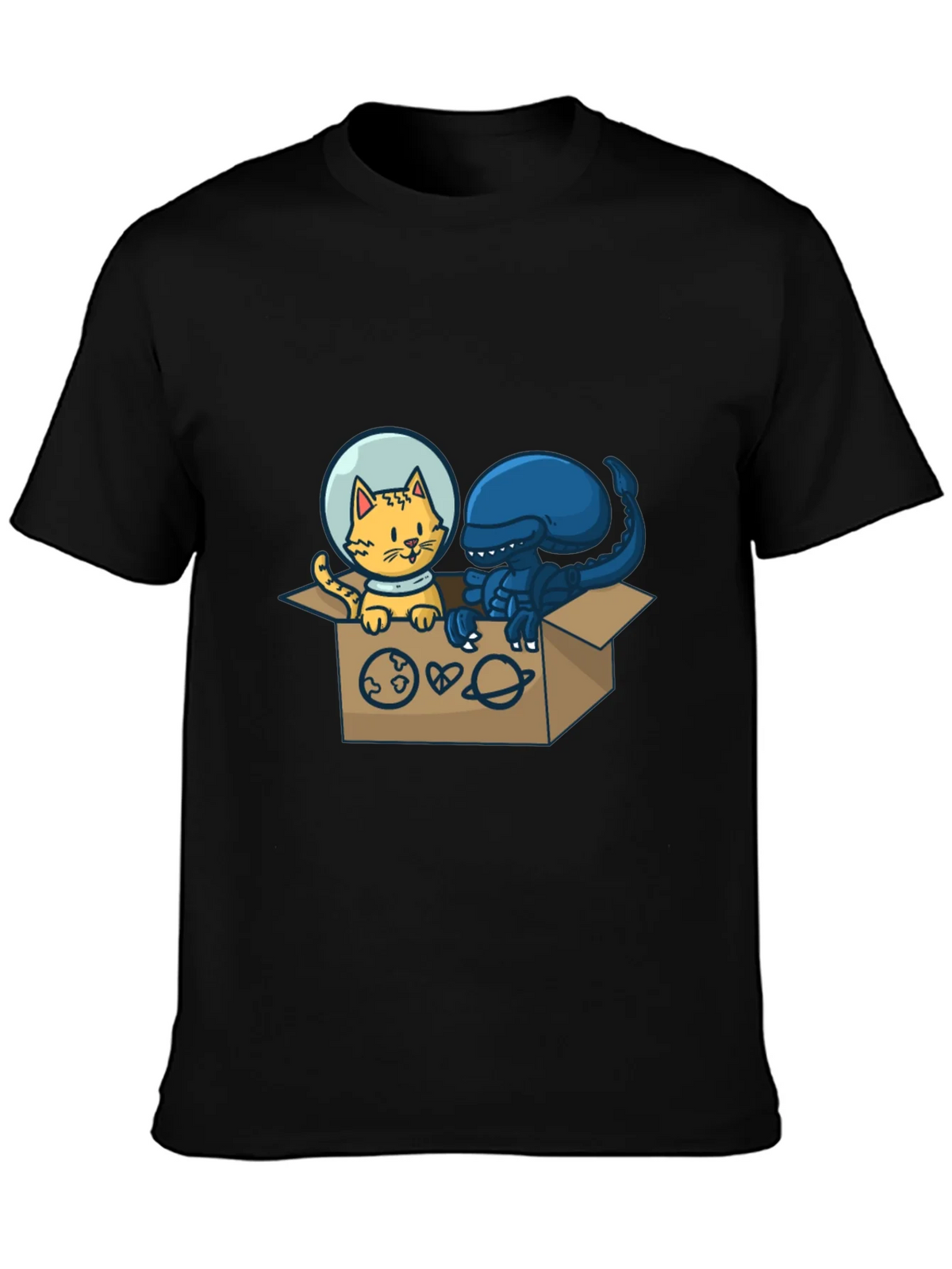 Cosmic Critters T-Shirt: Cat & Alien in Space! product image 3