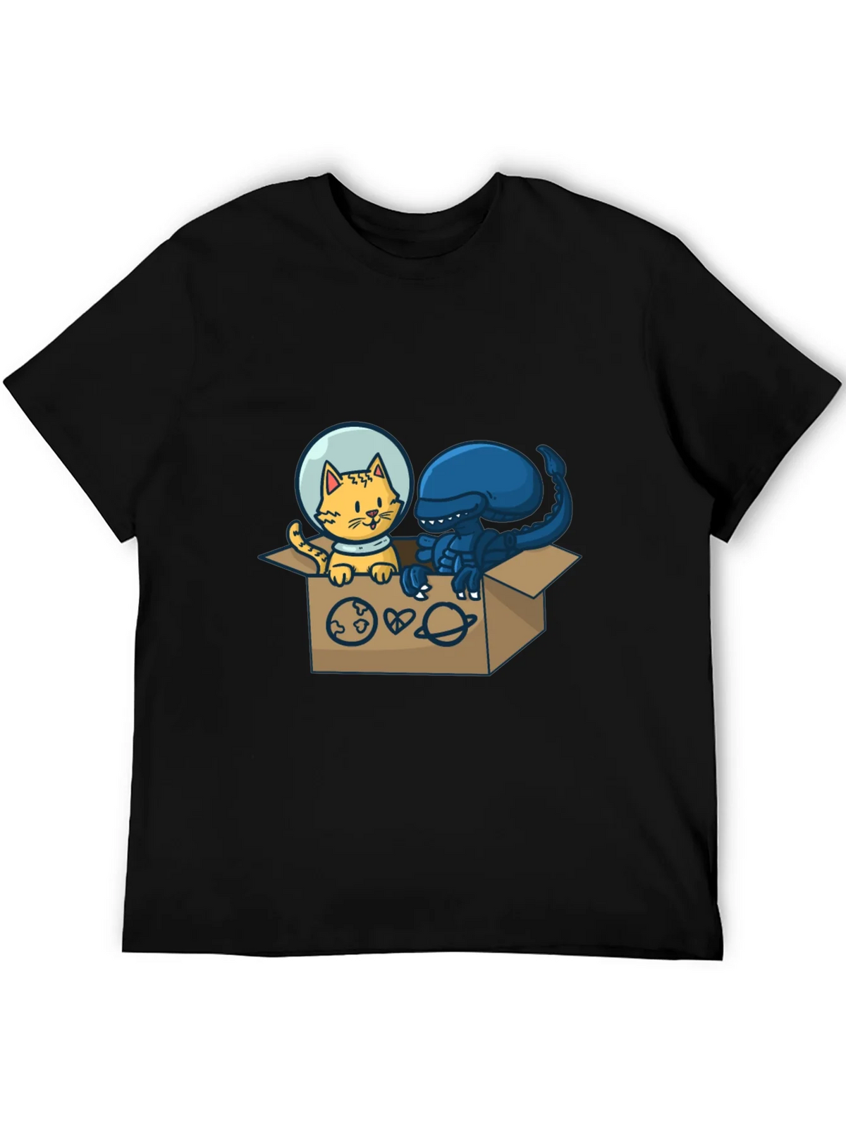 Cosmic Critters T-Shirt: Cat & Alien in Space! product image 4